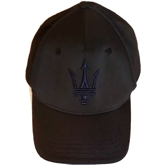 Maserati Baseball Cap OS Black with Black Embroidery - Picture 1 of 5